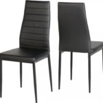 Abbey Chair - Black Faux Leather (Pair)