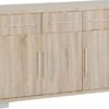 Milan 3 Door 3 Drawer Sideboard - Sonoma Oak Effect Veneer