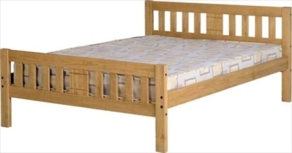 Rio 4'6 Bed - Distressed Waxed Pine