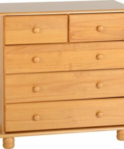 Sol 3+2 Drawer Chest - Antique Pine