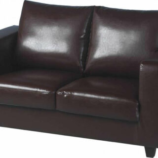 Tempo Two Seater Sofa-in-a-Box - Brown Faux Leather