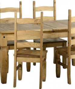 Corona Extending Dining Set (1+6) - Distressed Waxed Pine