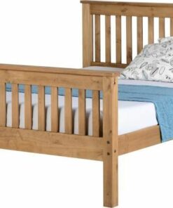 Monaco 5' Bed High Foot End - Distressed Waxed Pine