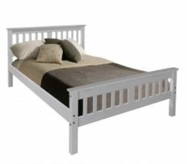Dallas 4'6 High End Bed-White