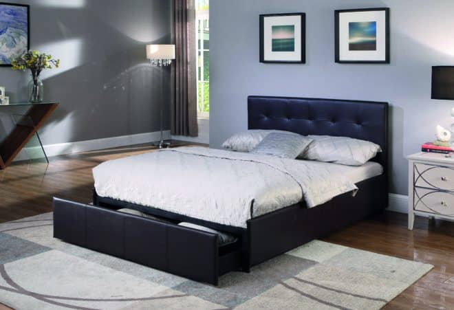 Mabel Bed 5' with Drawer - Brown