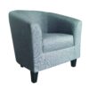 Tempos Tub Chair-Charcoal Fabric