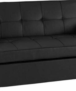 Astoria Black Faux Leather Sofa Bed