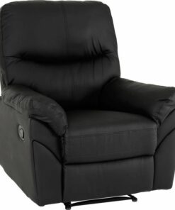 Capri Black Faux Leather Recliner