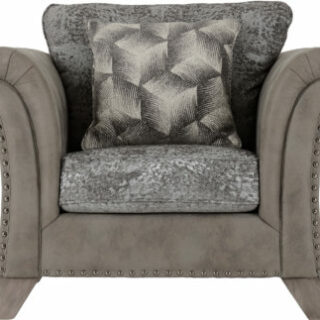 Grace Chair in Silver/Grey Fabric