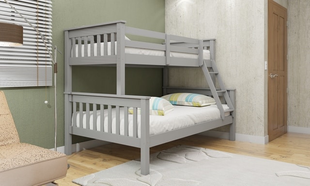 Athens Bunk Triple Grey Low Cost, Shorty Bunk Beds Ireland
