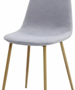 Barley Chair in Grey Fabric/Oak Effect (Pair)