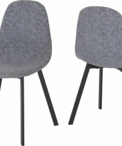 Berlin Chair in Dark Grey Fabric (Pair)