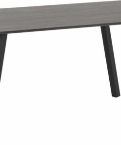 Berlin Dining Table in Black Wood Grain/Black