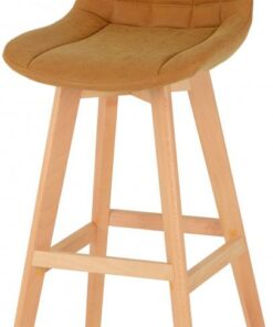 Brisbane Bar Chair (PAIR) in Mustard Faux Leather (Pair)
