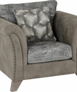 Grace Chair in Silver/Grey Fabric