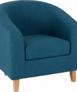 Tempo Tub Chair in Petrol Blue Fabric