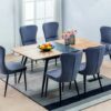 Trinity Table + 6 - Grey Chairs