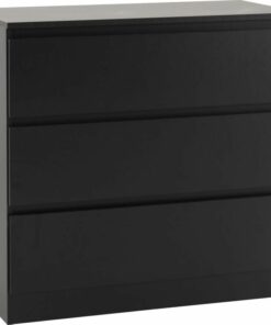 Malvern 3 Drawer Chest - Black