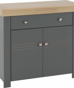 Montreal 2 Door Sideboard in Grey and Oak Effect