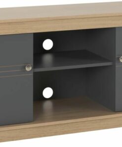 Montreal TV Unit in Grey and Oak Effect
