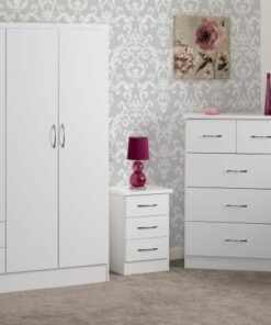 Nevada 4 Door Bedroom Set in White Gloss